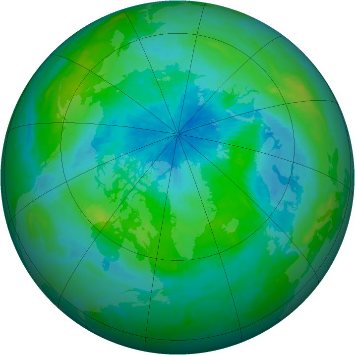 Arctic ozone map for 03 September 1999